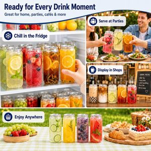 Wholesale Price Custom Logo Clear PET Cans with Lids for Juice Drink Beverage Cake <b>Jar</b> Bottle Can Packaging <b>Plastic</b> <b>Jars</b> - Product Image 5