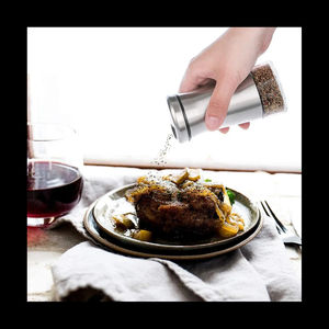 Ensemble de salières et poivrières en verre avec trous de versement réglables, en acier inoxydable, style farmhouse, vente en gros - Product Image 6