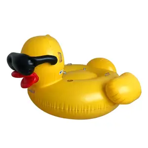 Hot 180*170*102Cm Enten form Schwimmende Reihe Großer Pool Float Tube Aufblasbarer Lounger Raft Ring Für Pool partys Schwimmbad