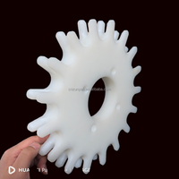 Pignon d'angle résistant à la corrosion 285 mm 18 dents avec arbre en acier inoxydable pour ligne de transformation avicole