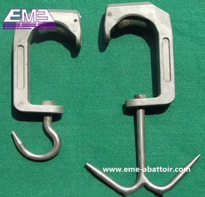 En iyi kalite çift katman koyun mezbaha karkas kasnak asılı soğutma kanca hayvancılık kasap ekipmanları - Product Image 4