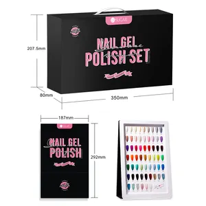 UR SUGAR Nail Supplies Salon Kostenloses Farbbuch 60 Stück Farbe Nagellack-Set mit Basis lack