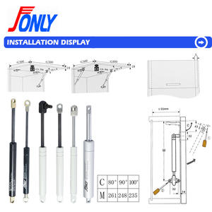 Compresor de cilindro de soporte de resorte de <span class=keywords><strong>Gas</strong></span> de acero inoxidable 450n ajustable JONLY para muebles directo de fábrica Foshan - Product Image 6
