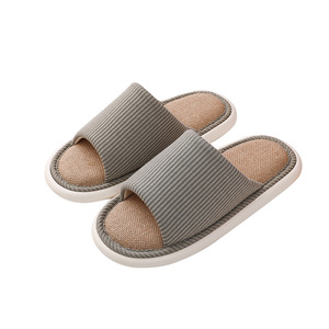 Zapatillas <span class=keywords><strong>de</strong></span> Estar por Casa Estilo Japonés para Parejas, Transpirables, Antideslizantes, con Suela <span class=keywords><strong>de</strong></span> EVA y Rayas, Punta Abierta, para Uso Diario y Ocio - Product Image 4