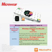 Smartwatch Serie Top Level 12 Pro, Design Impermeabile, Schermo Amoled Oled, Chat WhatsApp, Risposta Rapida, W12p W12 Pro