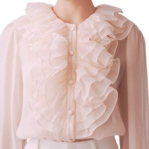 Estilo elegante blusa Amanda paños para mujer nueva tendencia camisa de mujer elegante alta moda señoras Camisas de mujer servicio ODM - Product Image 5