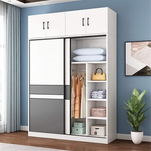 Cửa Trượt Tủ Quần Áo Melamine Tủ Quần Áo 2 Cửa Màu Trắng - Product Image 4