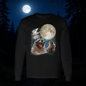 T-shirt à manches longues parodiant les trois opossums, les ratons laveurs, les rats et les 3 loups – Catégorie de produits promotionnels - Product Image 3