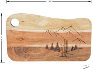 Tabla de queso láser de madera de acacia para cortar frutas y servir alimentos accesorio de cocina tabla de cortar Charcutier - Product Image 4