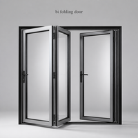 Porte pliante extérieure moderne en aluminium et verre, certifiée et standardisée, pour villa, maison, ou garage.