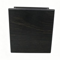 Maßgefertigte Handgeschnitzte Schwarze Ebenholz-Ringbox Vintage Holz-Schmuckaufbewahrungsbox für Verlobung Hochzeit Souvenir