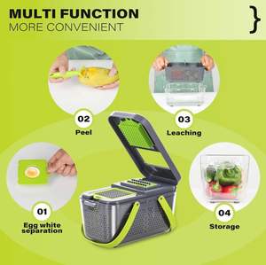 FACTORY Wholesale Fruit & Vegetable Processing Machines ABS Design Vegetable Cutter 22in1 Vegetable Chopper - Product Image 3