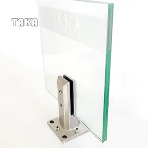 Abrazadera de cristal ajustable de acero inoxidable, accesorios para Sistema de barandilla de balaustrada de vidrio sin marco, S304/316/2205