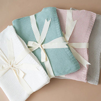Venta caliente de alta calidad de punto grueso manta de bebé Super suave telas personalizadas recién nacido Niño ropa de cama regalo