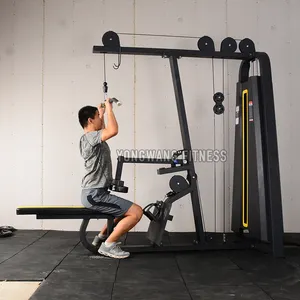 Großhandel kommerzielle YW-1752 doppelte funktionelle Fitness-Fitness geräte Lat Pulldown und niedrige Reihe