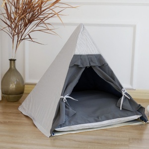 <span class=keywords><strong>Tenda</strong></span> di lusso portatile per cani e gatti per casa pieghevole <span class=keywords><strong>in</strong></span> <span class=keywords><strong>lino</strong></span> con tela di cotone cuscino per letto esterno Multi-stile letto per interni - Product Image 1