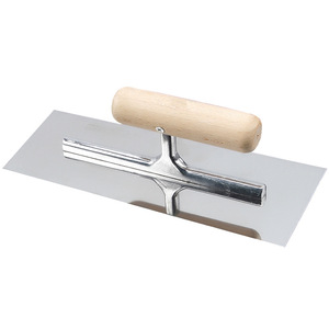 Stainless Steel Plaster Trowel Flat Blade Wood Handle For Wall Plastering And Mortar Application - Product Image 1