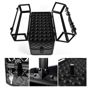 KADS Manicure Multi-layer <b>Storage</b> <b>Box</b> Aluminum Nail Polish Organizer Case Professional Large Cosmetic Beauty <b>Box</b> <b>Makeup</b> <b>Box</b> - Product Image 1
