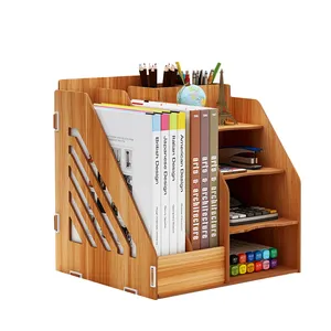 Hoge Kwaliteit Bamboe Desktop Moderne Houten Bureau Organizer Briefpapier Bureaulade Organizer