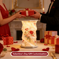 Hati Valentine yang Bersinar: Lampu Kertas Lipat LED Bertenaga Baterai Portabel Logo Kustom Tersedia |   Produsen Langsung