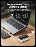 Multiprise LDNIO SE3631C avec protection contre les surtensions, 3 prises AC et ports USB, 2500W, prix de gros