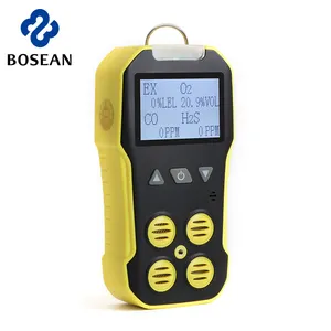 BH4A Multi 4 gas detector portable China co h2s EX o2 multi gas detector support external sampling pump