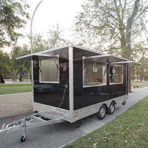 Snack Trailer Mobile Snack Pizza Fast Food Camions En Acier Inoxydable Restauration Concession Café Alimentaire Remorque À Vendre - Product Image 1