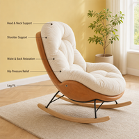 Fauteuil à bascule confortable, fait main, moderne et durable pour l'extérieur