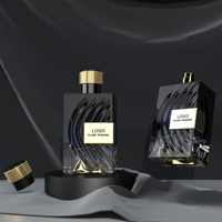 Flacon de Parfum Unique de Luxe Carré Transparent 30ml 50ml 100ml, Bouteille de Vaporisateur Atomiseur de Parfum Rechargeable Personnalisable pour Marque