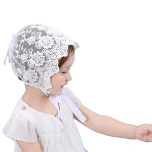 Cappello alla Moda per Bambina, Berretto in Pizzo per Bambini, <span class=keywords><strong>Cappellino</strong></span> per Neonati, Cappello per Battesimo - Product Image 1
