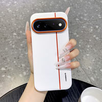 Étui de téléphone anti-chute en cuir avec lentille à grand trou et blocage de couleur, compatible avec Google Pixel 11, Pixel 11 Pro, Pixel 11 Pro XL