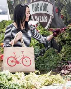 Sacs fourre-tout promotionnels en jute recyclé avec fond renforcé et poche intérieure zippée pour le marché, le shopping et la plage - Product Image 2