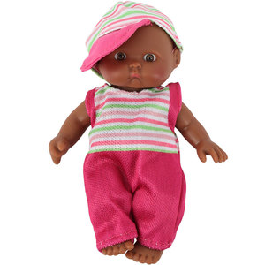 Nouvelle poupée convertible mignonne de 5,5 pouces avec capuche, poupée africaine noire, poupée de jeu pour enfants, poupée Reborn, vente en gros - Product Image 4