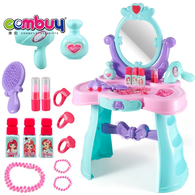 Electric lighting sound pretend play girls dressing makeup table toy