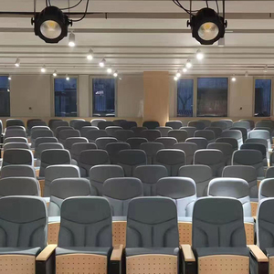 Silla de Auditorio con Diseño Moderno, Muebles de Teatro Comerciales y Cómodos, Estructura Metálica con Tablero de Escritura Plegable, Silla Escolar - Product Image 3