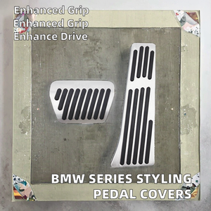 Mengka ที่หุ้มแป้นเหยียบรถทำจากสแตนเลสสตีลสุดหรูพร้อมอุปกรณ์ป้องกันสำหรับ BMW 1 2 3 5ซีรีส์ X3 X5 X6 - Product Image 2