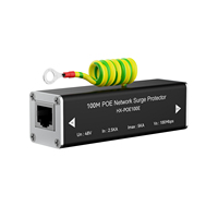 Parafoudre réseau POE 100M en métal RJ45 48V 2.5/5KA pour caméra IP CCTV, switch, NVR, ordinateur, point d'accès sans fil
