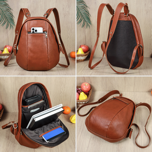 Contactez le <span class=keywords><strong>sac</strong></span> à <span class=keywords><strong>dos</strong></span> de tous les jours en <span class=keywords><strong>cuir</strong></span> véritable minimaliste personnalisé pour femmes <span class=keywords><strong>sac</strong></span> à <span class=keywords><strong>dos</strong></span> pour ordinateur portable de 13.3 pouces multi-compartiments - Product Image 5