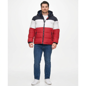 Blouson matelassé en toile pour homme, collection hiver, style urbain, personnalisable (couleur/taille/logo), respirant et séchage rapide, vente chaude - Product Image 1