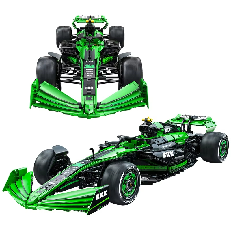 Cada C64010W / C64010 2025 KlCK Sauber 1:8 C44 спортивный автомобиль DIY V6 двигатель Драйв Супер гоночный автомобиль модели игрушки строительные блоки Наборы