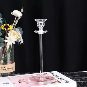 Usine Cristal Shabat Bougeoir Bougie Cône Acrylique Bling Bougeoir Candélabre Pour Chandeliers - Product Image 3