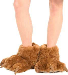 Luie Eendierenpoot Pluche <span class=keywords><strong>Slippers</strong></span> Cartoon Speelgoedontwerp Voor Kinderen En Volwassenen Gezellige Unisex Harige <span class=keywords><strong>Slippers</strong></span> - Product Image 2