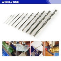 LOZLIN Lot de 10 forets hélicoïdaux HSS à finition diamantée de 0,5 à 4,0 mm pour le perçage de la maçonnerie sur le jade/le cristal/le verre/le céramique/les carreaux/le bois
