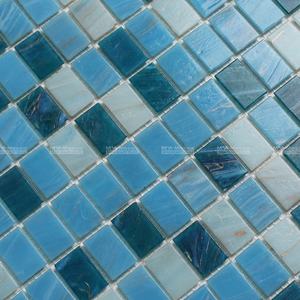 Modern ucuz fiyat sıcak eriyik su geçirmez kaymaz yanardöner mavi mozaik cam karo açık Infinity kapalı yüzme havuzları - Product Image 4