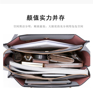 กระเป๋าถือผู้หญิงแฟชั่น PU สีพื้น พรีเมียม ลำลอง พกพาสะดวก จุของได้เยอะ ดีไซน์เรียบง่าย สะพายไหล่เดียว - Product Image 5