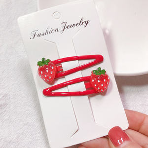 Cute Children's BB Clip <strong>Girl</strong> <strong>Fashion</strong> <strong>Hair</strong> <strong>Accessories</strong> <strong>Hair</strong> Rope Red Strawberry <strong>Hair</strong> Clip - Product Image 4