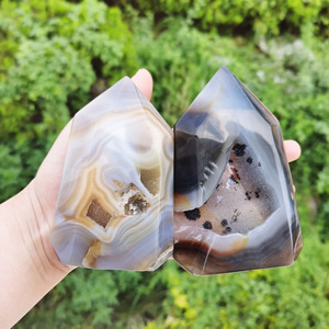 Usine Directe Naturel Poli <span class=keywords><strong>Rare</strong></span> Agate Géode Tours Amour-Thème Guérison Cristal Point Obélisque pour Décoration Cadeaux Souvenirs - Product Image 6
