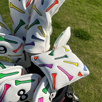 ASL GOLF Housses de tête de club de golf imperméables et légères, entièrement sublimées, personnalisables avec motif imprimé, ajustement en tricot hautement élastique