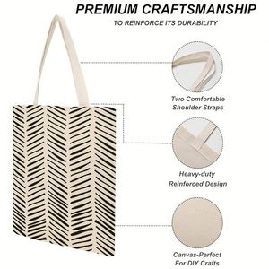 Bolsa de Mano Grande Impermeable de Lona Ligera para Mujer, Diseño Espacioso, Cierre de Hombro, Asa de Cinta, Bolsa de Lona - Product Image 4
