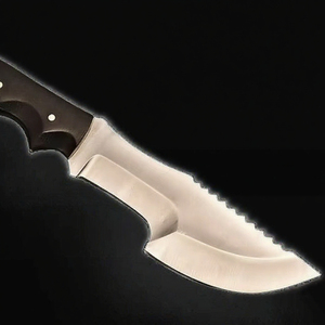 Couteau de camping en acier inoxydable, lame à pointe tombante dentelée, manche en micarta, qualité industrielle OEM, outil de survie en plein air - Product Image 2